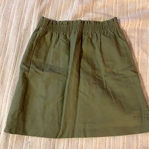 JCrew Olive Green Paperbag Skirt - Business Prof